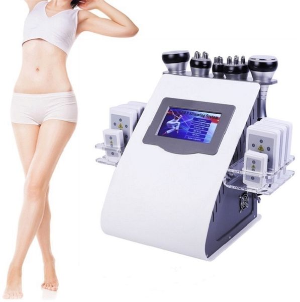 Équipement amincissant 8 coussinets pour le corps et la radiofréquence Meilleur aspirateur professionnel 40K Rf Fat Lipo Laser Ultrason 6 en 1 Machine à cavitation