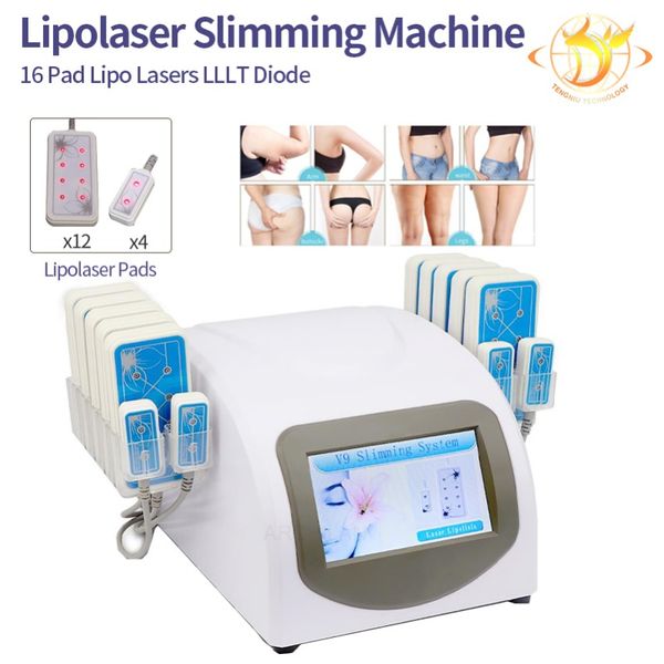 Slimming Machine 12 pagaies 528 Diodes I Lipolipolaser Machine Lipo Lypolyse Big Pad Slim