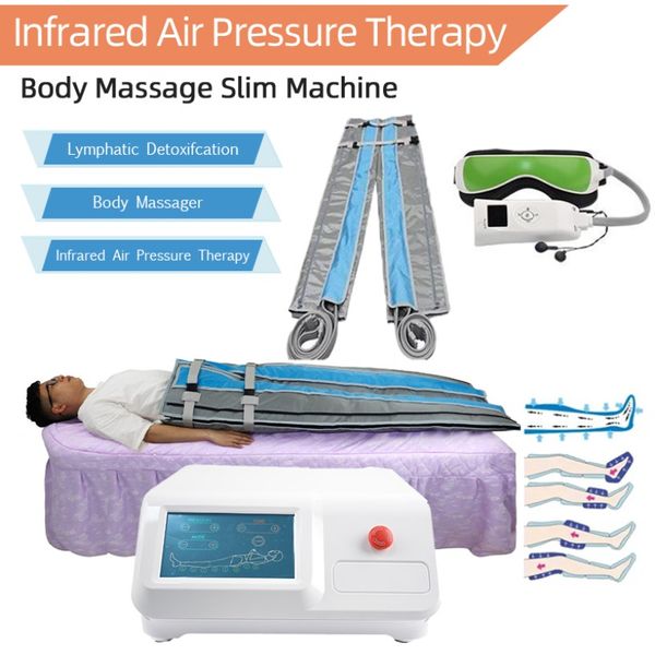 Machine minceur 16 Airbags Airbags EMS Pression d'onde Pression infrarouge Lymphatique Drainage Match Sincall Lymphatique Massage des yeux