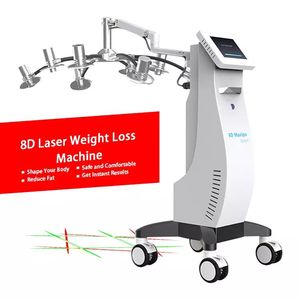 Machine amincissante 2 en 1 rouge vert double longueur d'onde 635nm 532nm 8D Lipo Laser Maxlipo Slim Cellulite masseur remodelage du corps équipement de salon professionnel