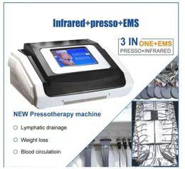 Machine minceur 3 dans 1 Far infrarouge Drainage lymphatique Pressothérapie Masseur de pression d'air Perte de graisse avec 18 sacs637