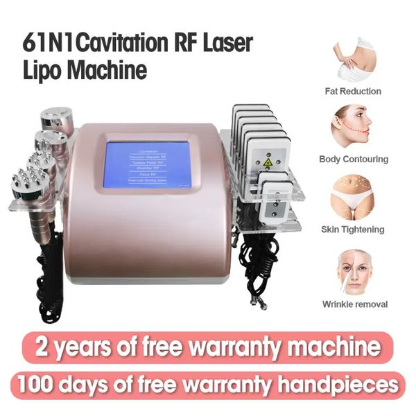 Machine minceur 40K Liposuccion ultrasonique Cavitation 8 pads lllt lipo machines mincelles