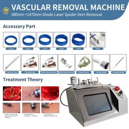 Slankmachine 6 in 1 60W leeftijd vlekken en pigmenten laesie 980 nm diode laser vasculaire verwijdering dhl