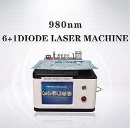 Machine amincissante 6 en 1, 60W, haute intensité, élimination des veines d'araignée, Laser à Diode 980nm, varices, élimination vasculaire, longueur d'onde 980Nm