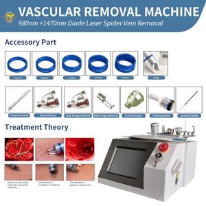 Machine amincissante 6 en 1, Laser à Diode 980Nm, élimination des veines d'araignée, élimination vasculaire à Diode 980Nm, puissance 60W pour Salon