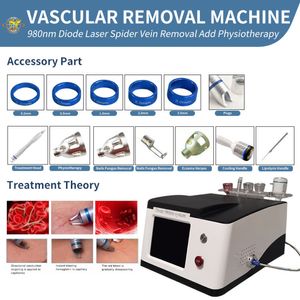 Máquina de adelgazamiento 6 en 1 Láser de diodo de eliminación de arañas vasculares 980Nm 60W para eliminación de láser vascular 980