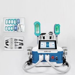 Máquina de adelgazamiento de grasas de congelación de grasas con 2 aparatos de crioolipólisis maneja el cuerpo del aparato de reducción del cuerpo y la célula