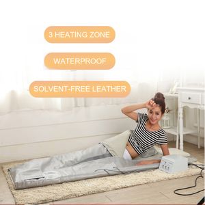 Slankmachine draagbare infared sauna deken pvc waterdichte fysiotherapie professionele steen threafy warmte detox 3 zone slanke apparatuur voor huisgebruik