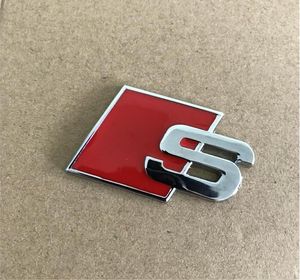 Sline – Badge emblème de voiture, autocollant rouge noir, côté de porte de coffre avant et arrière, adapté pour Audi Quattro VW TT SQ5 S6 S7 A4, accessoires