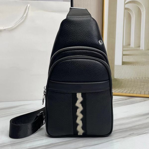 Bolso de honda para hombres bolsas para el cofre de vaca diseñador clásico de cuero hombro de cuero mans luxurys diseñadores de carrocería cruzada billetera de bolso pase