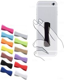 Sling greep mobiele telefoon houder rubberen vingerhandgreep rug sticker single hand elastische band anti slip antifall riem voor Apple iPhone4757353