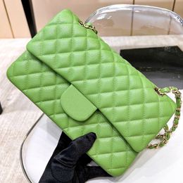 Luxury Bag Handbag Caviar Cuero Bolso de diseño acolchado para hombres Mensas clásicas Bolso de hombro de la mano de la moda de la moda Cool Cadena de oro Crossbody Bolsas Dhgate
