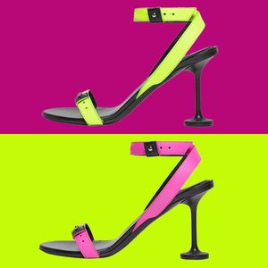 Slingback Talons Pour Femmes Bout Ouvert Sandales De Luxe Femmes Sandalias Parti Talons Designer Slide Rose Sandales Vert Noir Pompe Talon Aiguille