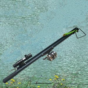 Slingshots High Precision Laser Fishing Bow Boogschieten Hunting Slingshot Nieuwe Automatische vangst Visstaaf Gebruik vis Dart Arrow -schietpartij