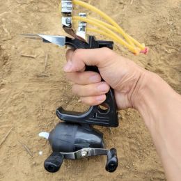 Slingshots al aire libre Catapulta de pesca Catapulta Profesional Ciñadas Ciienas Shooting Fishing Slingshot Set Bow y Flecha disparando arco