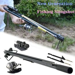 Slingshots Professional Catapulta Pesca Filshot Láser de alta precisión Apunte de alta potencia de caza Slingshot de pesca al aire libre dedicada