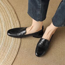 Slip-On Spory Casual Vintage Shoes Loafers printemps 621 Quality Lady Walk Chaussures en cuir