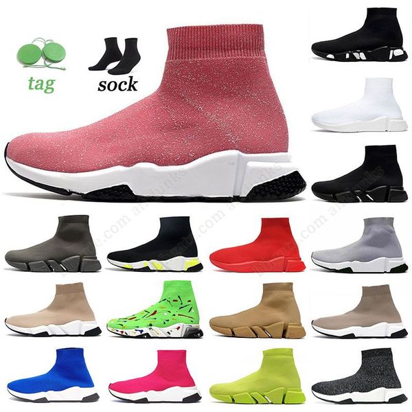 balenciaga balencaigas sock shoes designer zapatos hombres mujeres balenciaga's balenciagaa balenciga socks speed trainer black volt vintage beige platform 【code ：L】 zapatillas