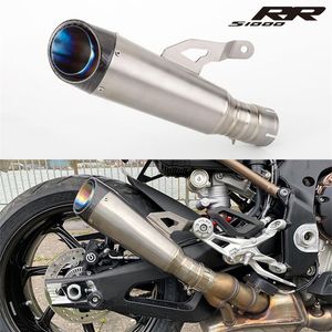 Slip Op Voor Bmw S1000RR 2019 2020 Volledige Systeem Motorfiets Gp Uitlaat Escape Wijzigen Midden Link Pijp Carbon Titanium legering Muffler2537