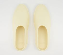 Slip-on heren designer slippers slijbanen sliders sandalen luxe de California cement amandel beton crème haver mannen dames schipperglede 36-46