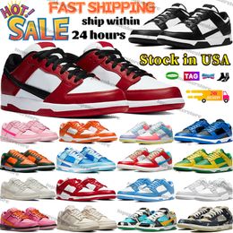 US Stocking Designer schoenen Heren Zwart Wit Triple Pink Gray Fog Sneakers Dames Valentijnsdag Fotonstof Laag Lokale magazijn Trainers Men Flats hardloopschoenen