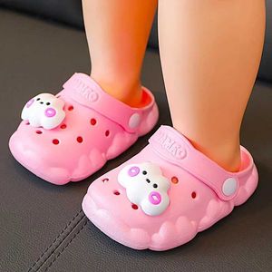 SLIPPER 2-6Y ZOMER BABY SCHOENEN BAOTOU SANDALS GILL BOY CARTOON DINOSAUR BEER KIND PULS MULES SLIPPERS CAVE GATE GLAAG Sandaal Y240514PMTS