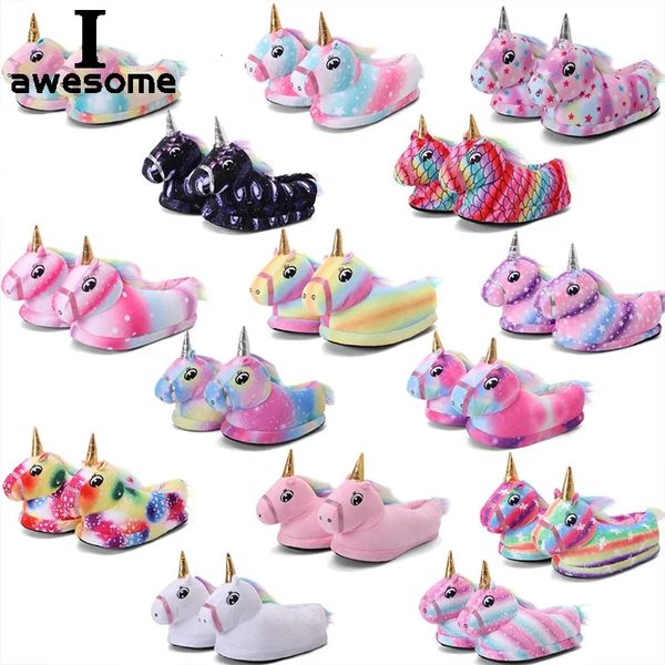 Pantoufle 2023 mignonne licorne Kigurumi Onesie, chaussures de pyjama pour enfants, pantoufles pour bébés filles Panda 231129