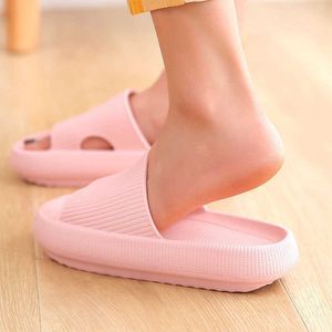 Slipper 4 cm dikke zool textuur pantoffels voor dames zomer waterdicht geurbestendig huidvriendelijk grote voeten betreden koele pantoffels