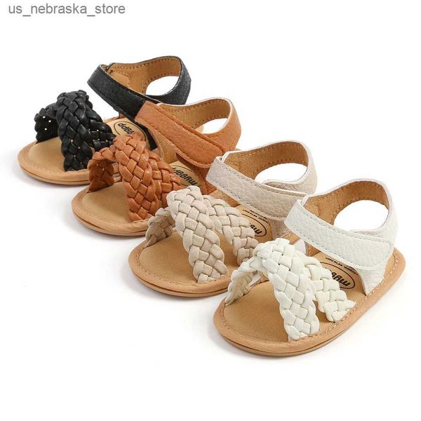 Sands Sandals et boucle Baby Girl Sandales légères non glissantes Chaussures de berceau confortable Summer Q240409