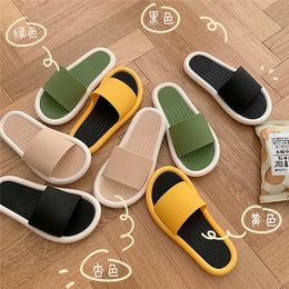 Zapatilla Sandalias de baño Estilo hogareño para Mujer Ocio Simple para Hombres y Mujeres Interior Fondo Suave Baño Antideslizante Zapatillas para Parejas Zapatos para Hombres