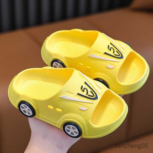 Zapatilla Dibujos animados Coche Niños Zapatillas para niños Verano Playa Zapatillas de interior Zapatos lindos para niñas Hogar Suave antideslizante Zapatillas lindas para niños R230805