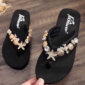 Slipper kinderen strand flip flops zomer buiten slippers sandalen ouder-kind mode metaal decoratie slippers meisje schoeisel sh273 w0217