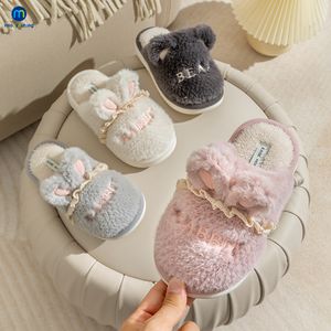 Slipper kinderen katoen slippers meisjes jongens warme winter indoor huishouden mam papa schoenen harig voor kinderen antislip zachte zool miaoyoutong 230223