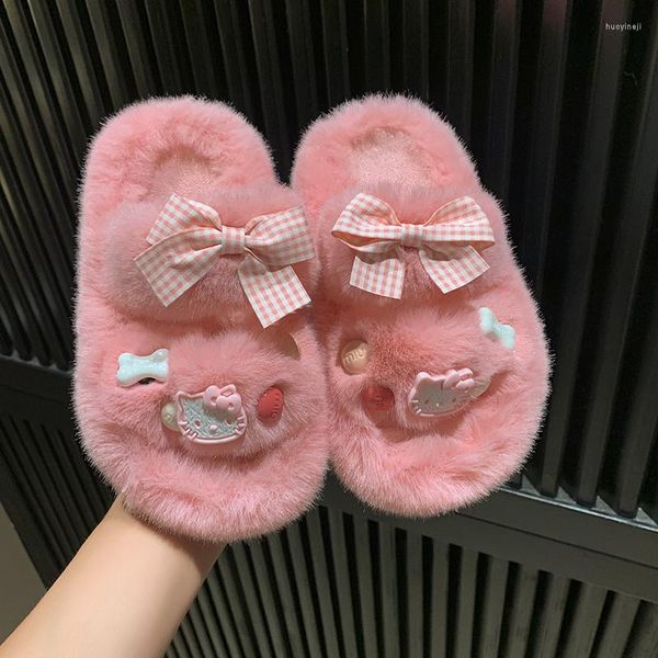 Pantoufles en coton pour enfants, chaussures rembourrées mignonnes pour moyens et grands enfants, modèles d'automne et d'hiver pour garçons et filles, 2023