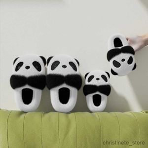 Pantoffel Kinderpantoffels Panda Cover Hak Katoen Thuispantoffels Jongens Meisjes Babypantoffels Winter Nieuw Pluche Indoor Antislip Huishoudschoenen