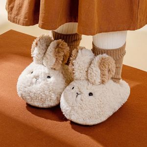 Slipper kinderen katoenen slippers pluche verdikt schattig konijn jongens meisjes baby thuisschoenen kinderen huishouden 231127