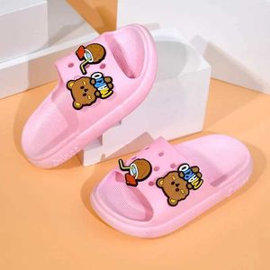 SLIPPER KINDERS SANDALS DIY Home Baby Bath Non-slip Flip-Flops Home Boys Shoes Slippers For Girls Y240518