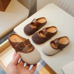 Slipper Childrens Slippers for Home Fashion Fashion Girls Princess Causal Flat Shoes 2024 Patchwork Kids Outdoor Cool Slippers Soft Chic 2448