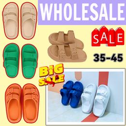 Slipper Designer Slide Femme Mens Sandales Fluffy Plat Mule Diapositives Beige Orange Noir Vert Pantoufle Chambre Chaussures Onyx Pur Sable Résine Os Sandel Slider Sandles