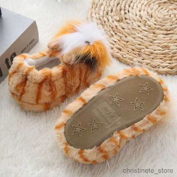 Pantoufles de mode pour tout-petits filles, pour garçons, équipement de maison, articles pour bébés, mocassins doux en peluche, chats de dessin animé chauds, chaussures de maison pour enfants, cadeau R231216