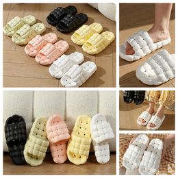 Pantoufle Maison Chaussures GAI Slide Chambre Douches Chambre Chaud Peluche Salon Doux Porter Coton Pantoufles Ventiler Femme Homme noir rose blanc