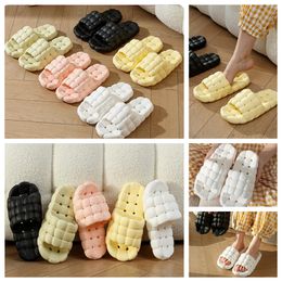 Pantoufle Maison Chaussures GAI Slide Chambre Douches Chambre Chaude En Peluche Salons Doux Porter Coton Pantoufle Ventiler Femme Homme noir rose blanc