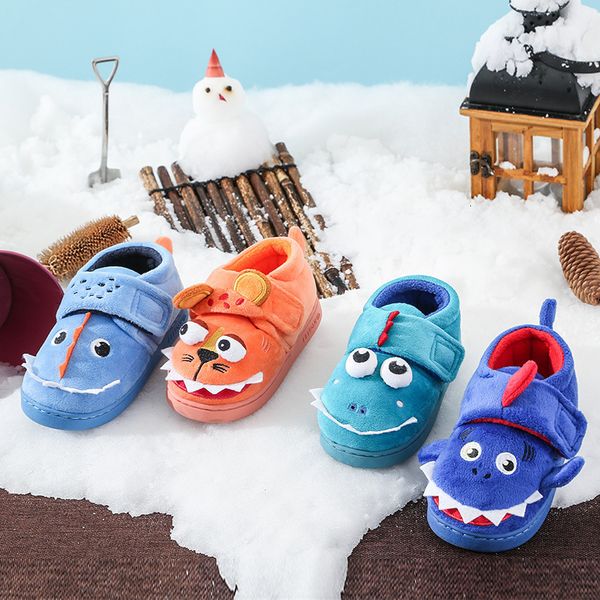 Pantoufle enfants belle bande dessinée s enfant en bas âge garçons filles moelleux chaud chaussures d'hiver mignon Animal tigre maison 221121