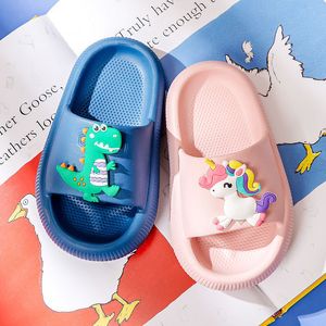 Pantoufle enfants pantoufles dessin animé enfants licorne bébé salle de bain sandales chaussures pour fille garçons dinosaures enfant en bas âge 230615