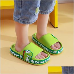 Slipper Kids Slippers for Boys Couleur solide Summer Beach Indoor Baby Cute Girl Shoes Home Home Soft Non-Slip Children Drop Livrot Dhifp