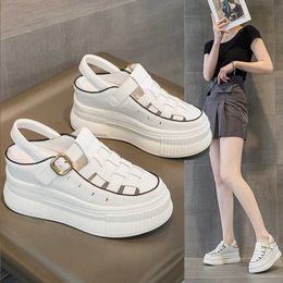 Pantoufle Krasovki 8,8 cm Slip on Summer Summer Fashion Mesdames Geuthine Leather Femmes Summer Plateforme Platphes