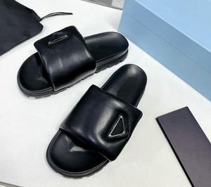 Pantoufle de luxe Designer en cuir Sandal Designer Slides Plate-forme Wedge Rainbows Modes Pantoufles d'été Femmes Dames Marques Dearfoam Rubber Beach Blanc Noir