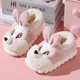 Pantoufle Miqieer enfants maison chaussures enfants cachemire coton pantoufles enfant filles chaud fille adulte intérieur mignon hiver bébé