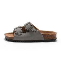 Slipper slippers Summer Girl Boy Shoes Ld Casual Cork non-slip comfortabele platte bodem Kid studenten slaapzaal H240507