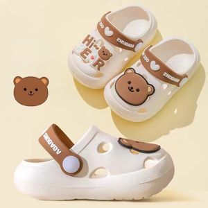 Slipper Summer Children's Cold Slippers Indoor Non slip and Soft Bottom Comfort Cute Baby Hole Shoes Boys and Girls Home Slippers 230728